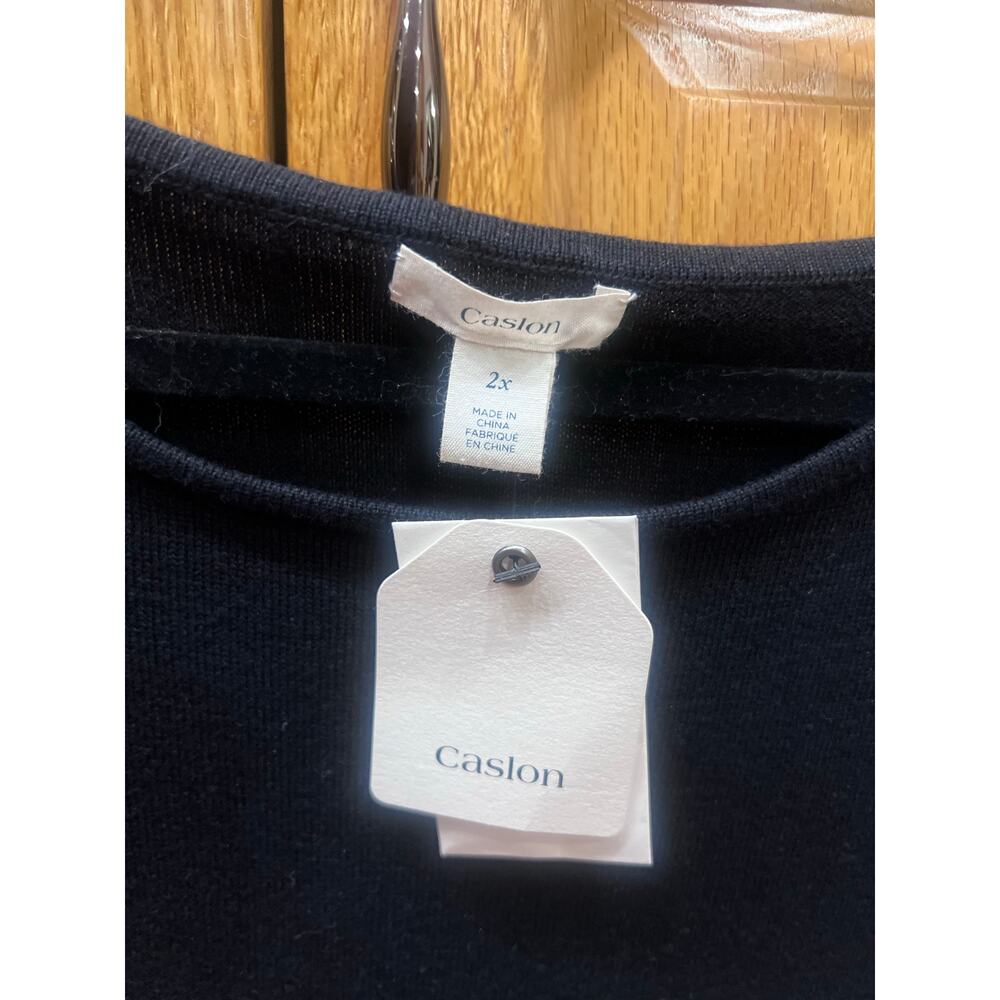Caslon Women's Black Tunic Top | Size 2X - Picture 2 of 4